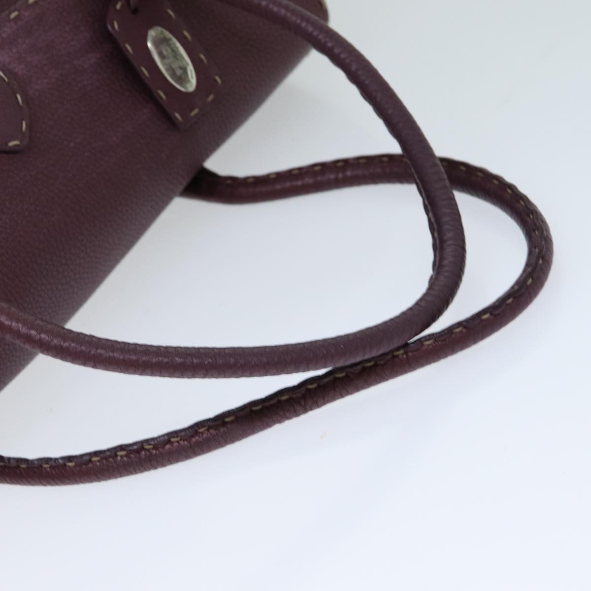 FENDI Celeria Shoulder Bag Leather Purple 78534