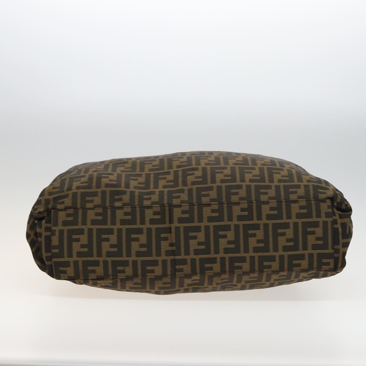 FENDI Zucca Canvas Shoulder Bag Brown Black 78535