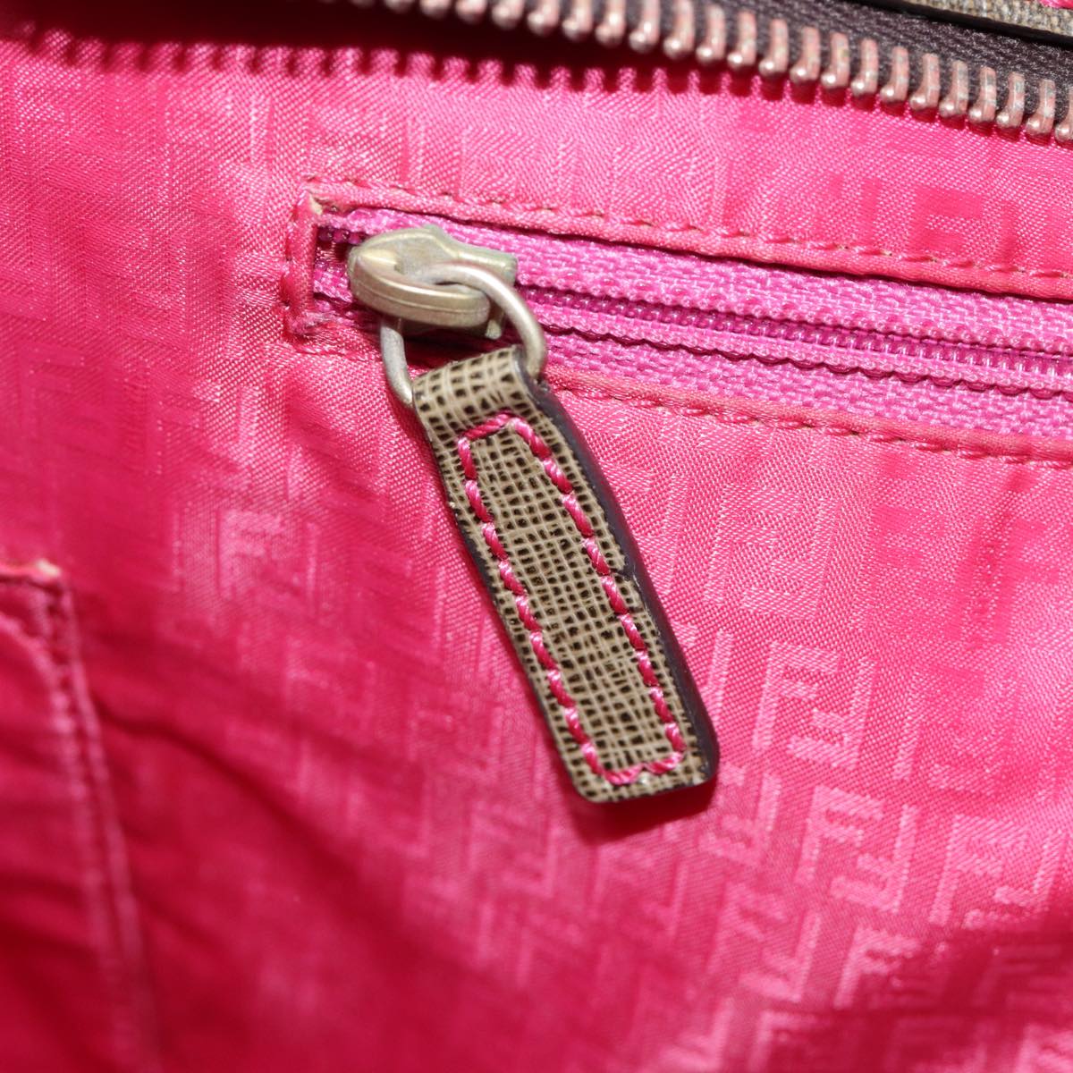 FENDI Zucca Canvas Tote Bag Brown Black gold 78563