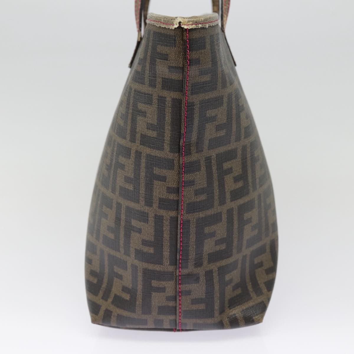 FENDI Zucca Canvas Tote Bag Brown Black gold 78563