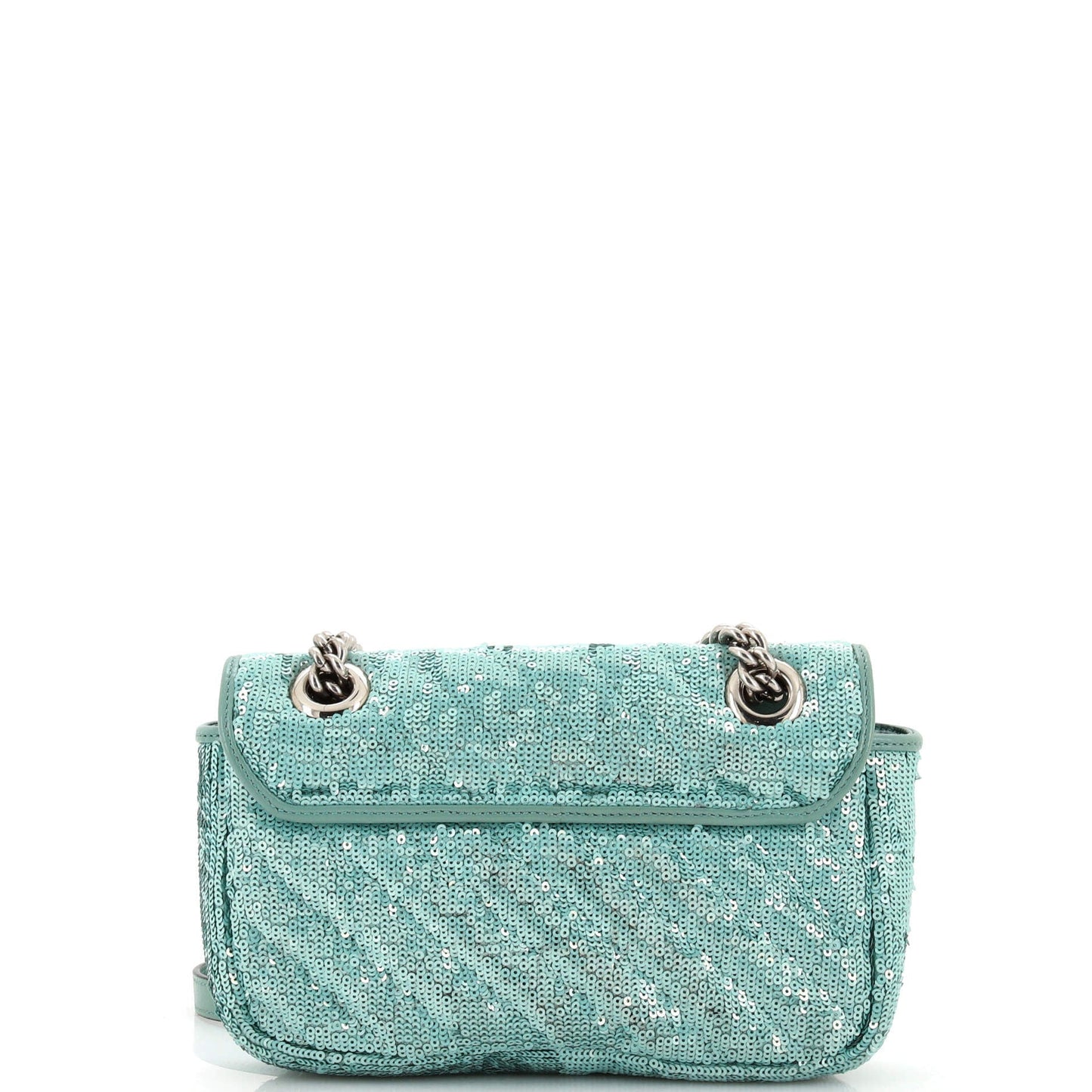 GG Marmont Flap Bag Diagonal Quilted Sequins Mini