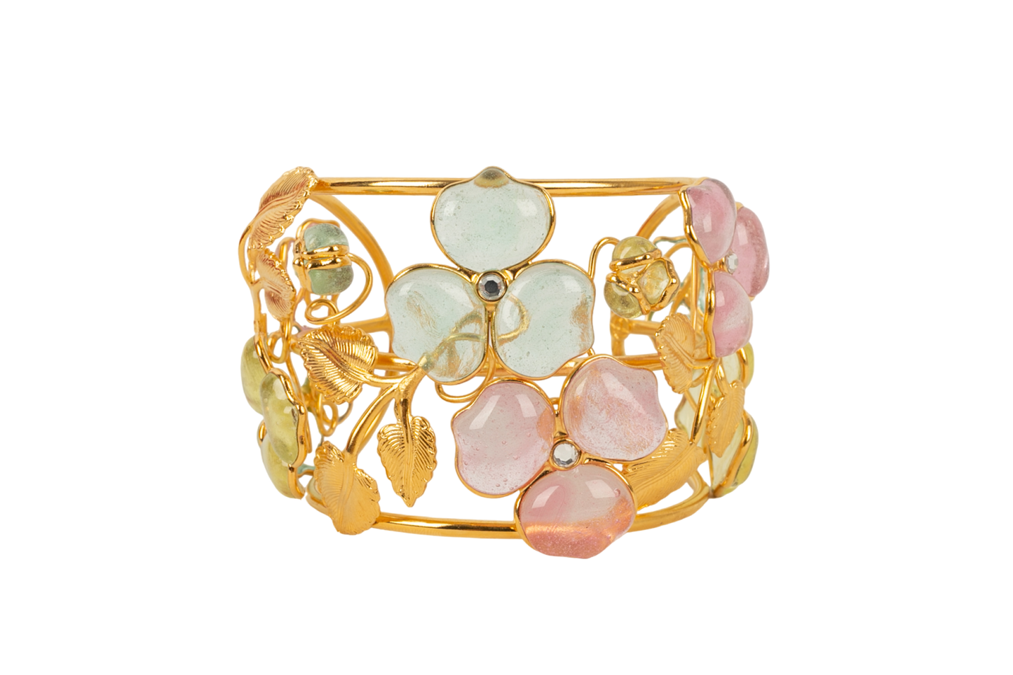 Bracelet manchette fleurs Augustine