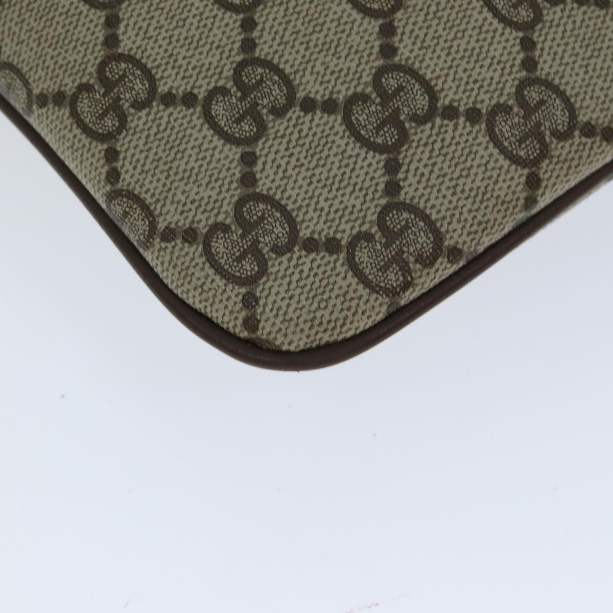 GUCCI Web Sherry Line GG Supreme Shoulder Bag PVC Beige 904 02 047 78759