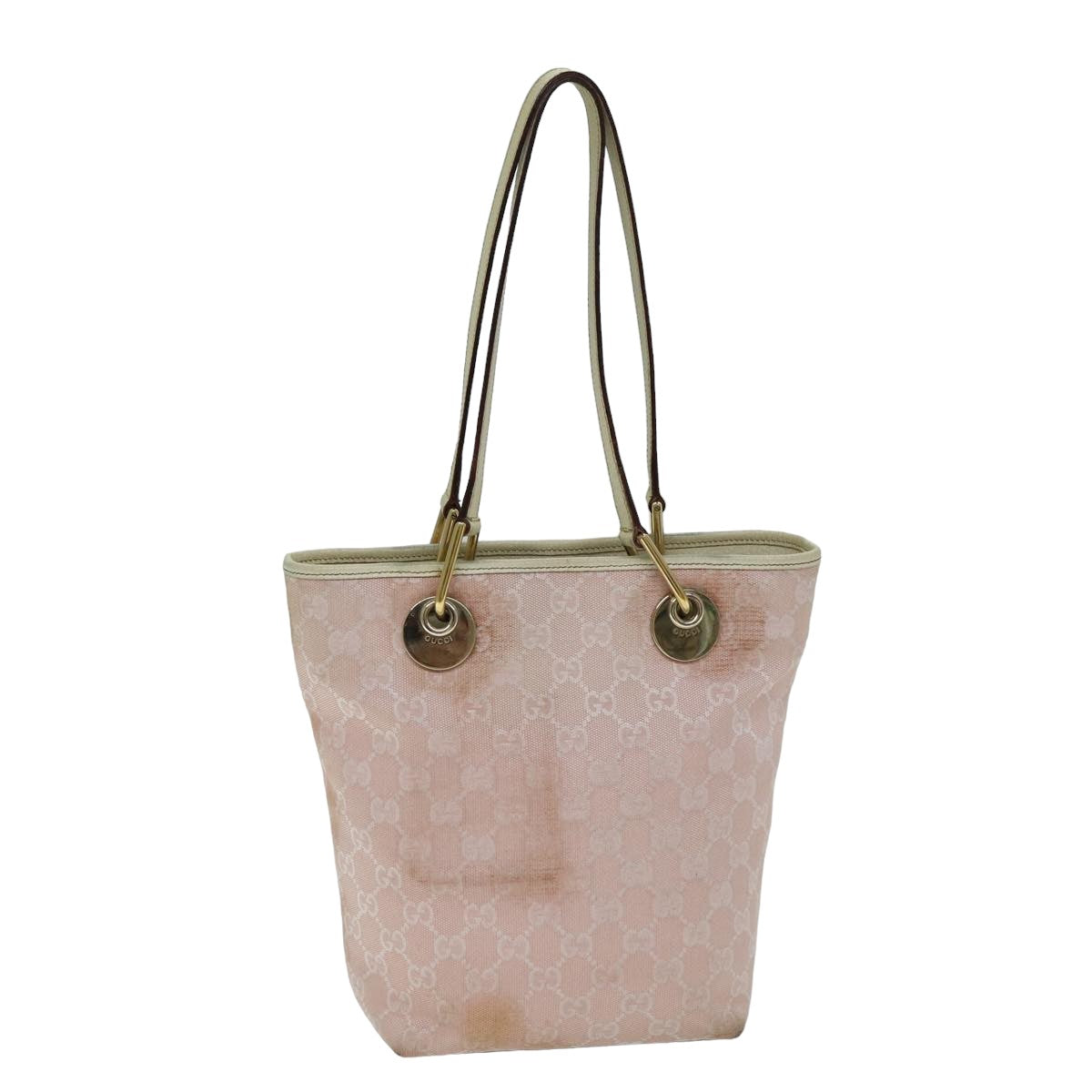 GUCCI GG Canvas Tote Bag Pink 120840 78782