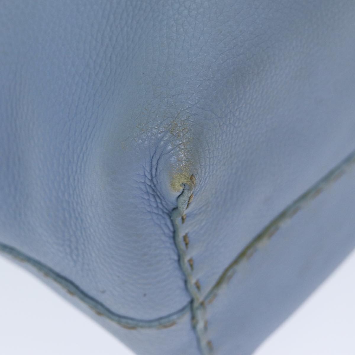 FENDI Celeria Tote Bag Leather Blue 78824