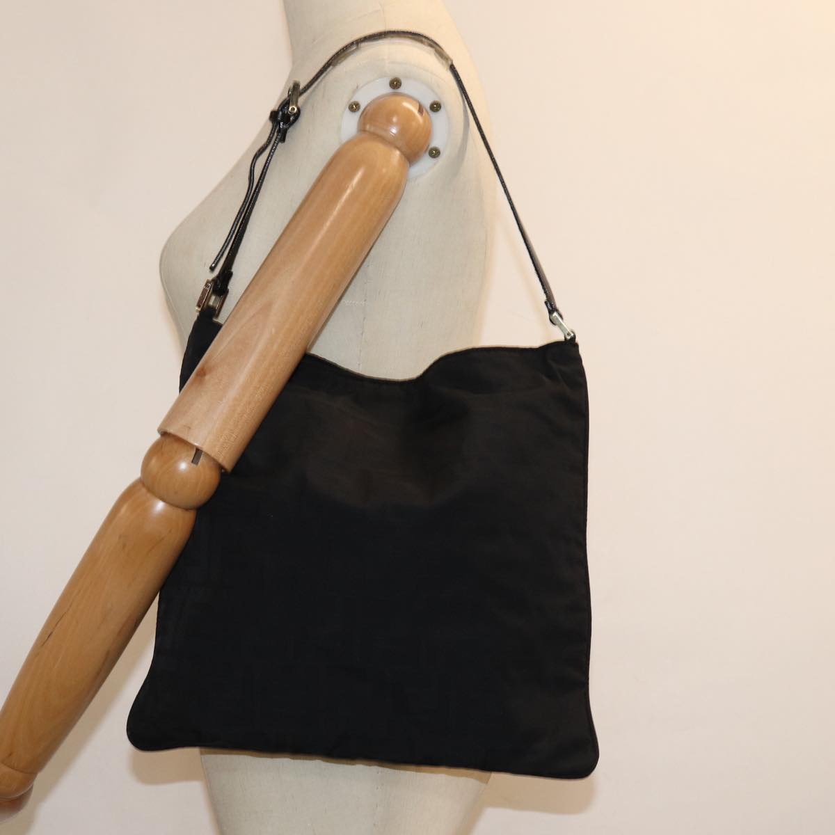 FENDI Zucca Canvas Tote Bag Black 78825