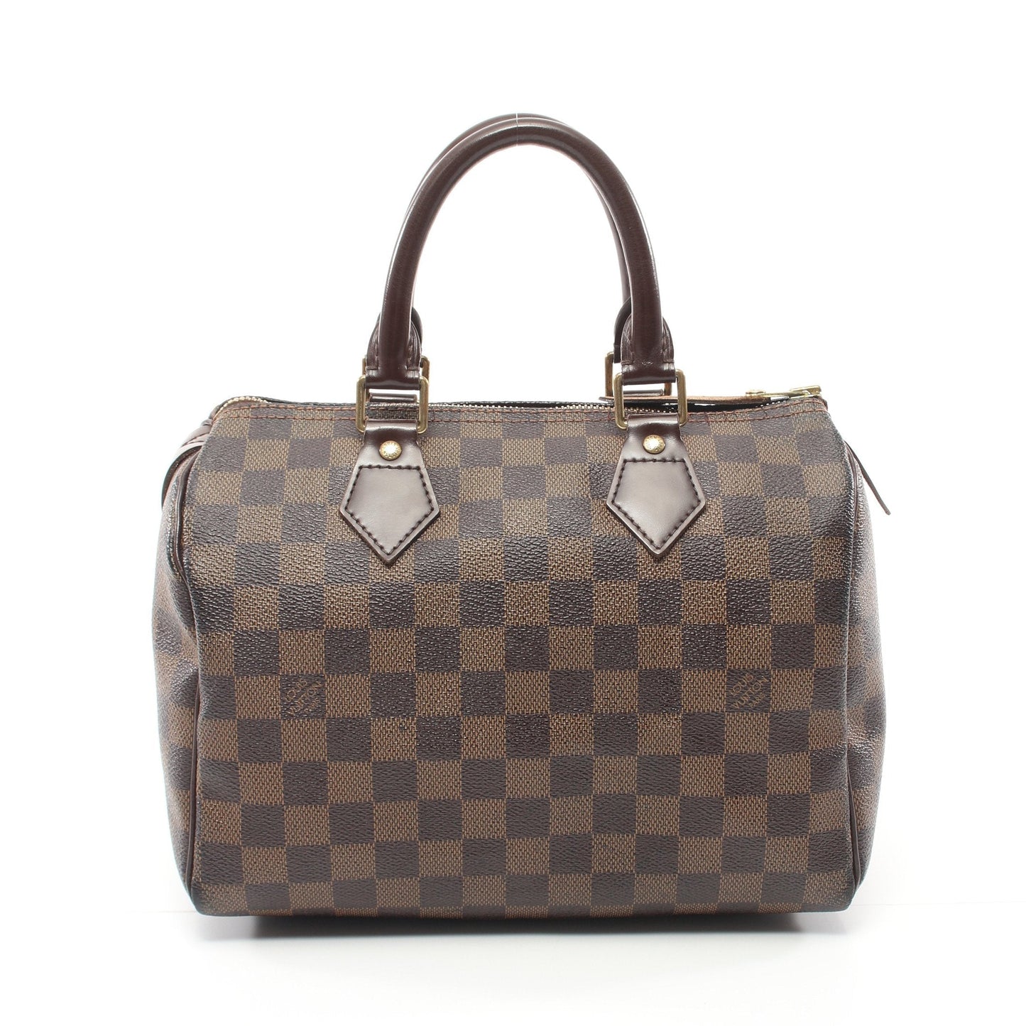Speedy 25 Damier  Ebene Handbag PVC Leather Brown