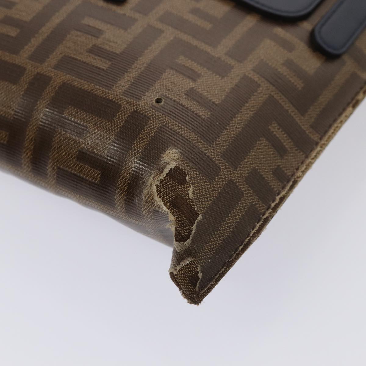 FENDI Zucca Canvas FILA Collaboration Shoulder Bag Brown Black 79110