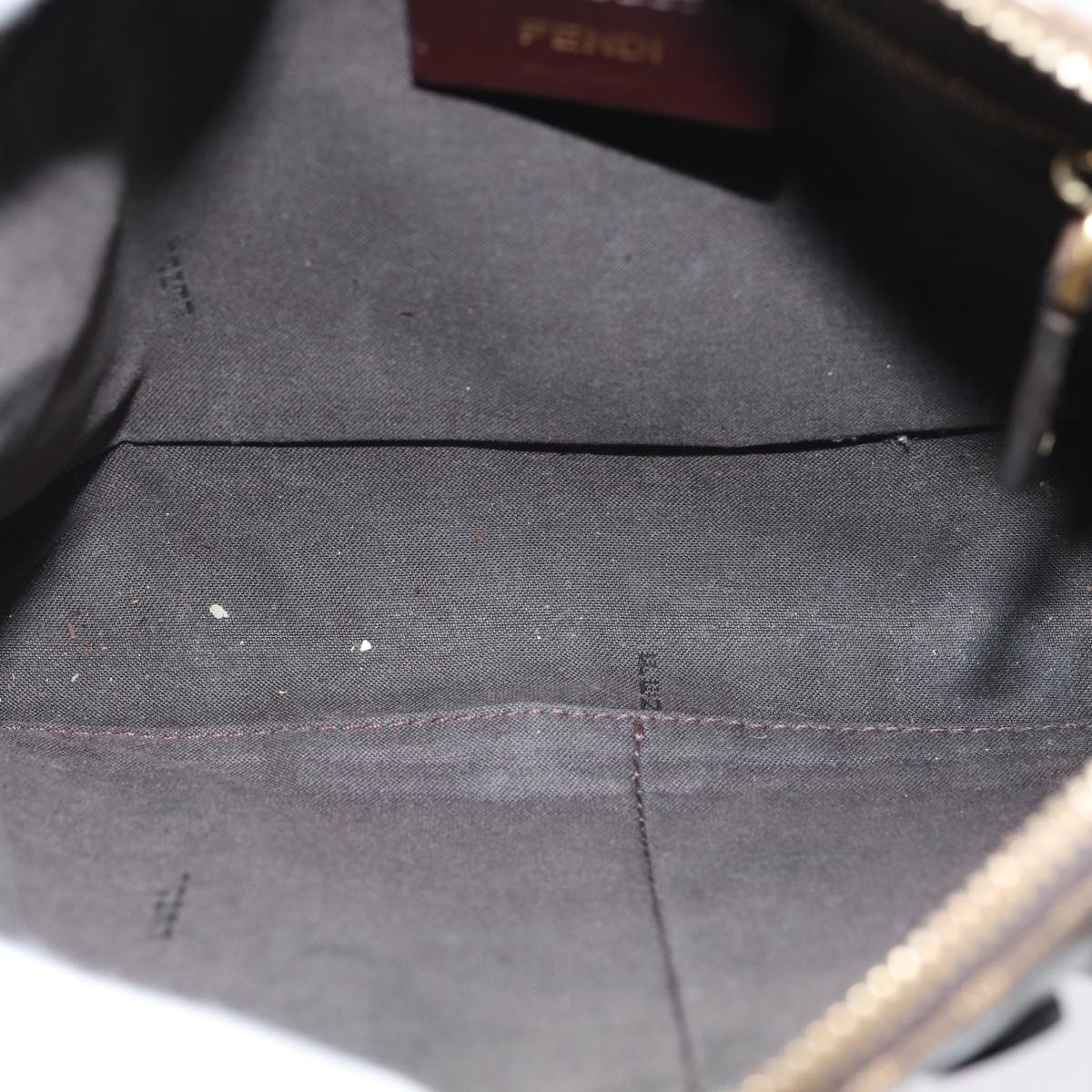 FENDI Zucca Canvas FILA Collaboration Shoulder Bag Brown Black 79110