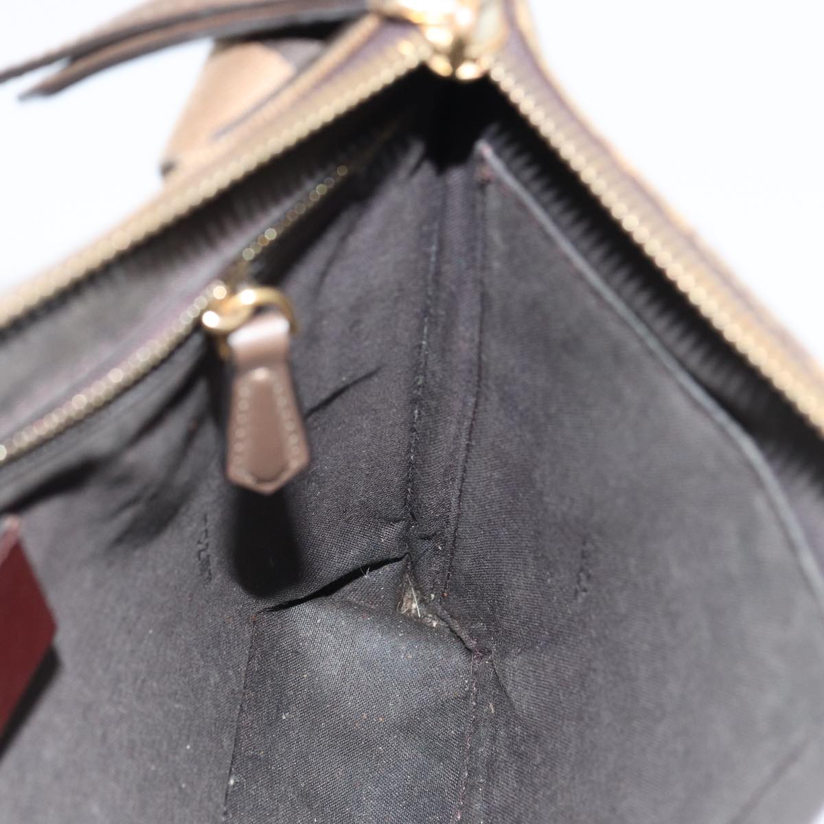 FENDI Zucca Canvas FILA Collaboration Shoulder Bag Brown Black 79110