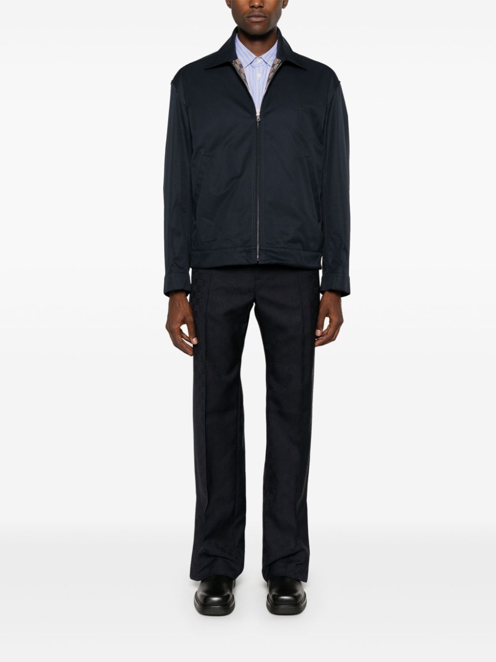GUCCI Premium Supreme-Jacquard Straight Trousers