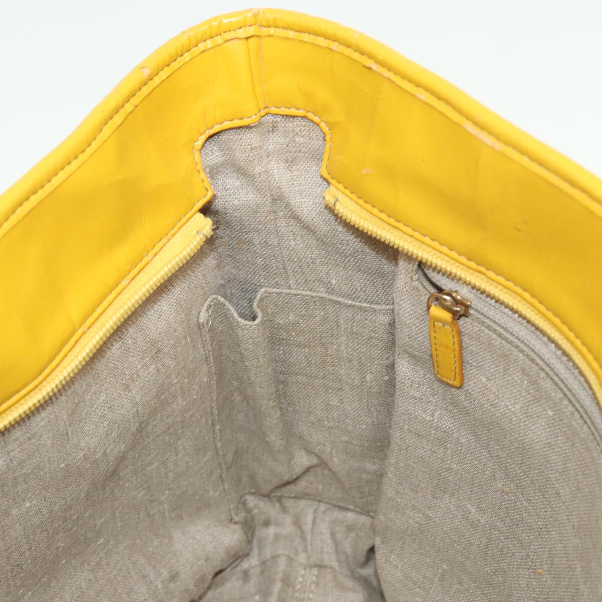 FENDI Hand Bag Raffia Beige Yellow 79135