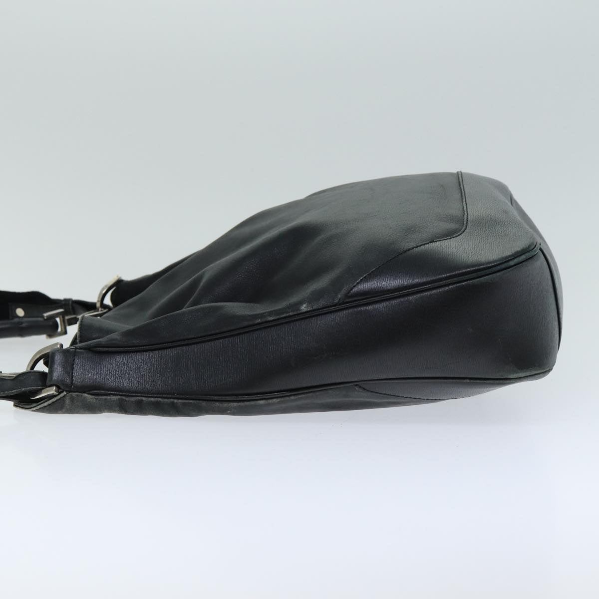 GUCCI Bamboo Hand Bag Leather Black 001 4058 79160