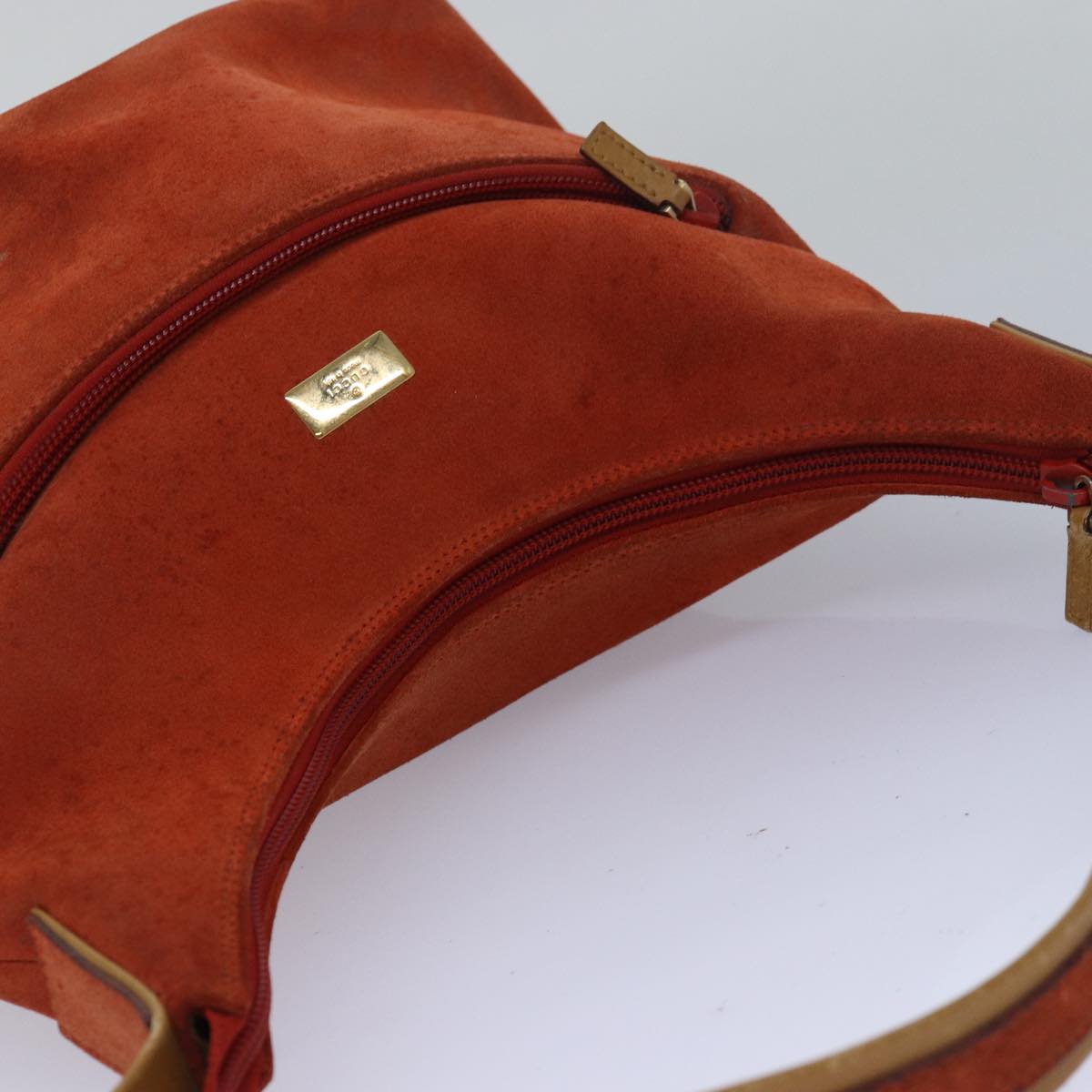 GUCCI Shoulder Bag Suede Orange 001 3386 79169