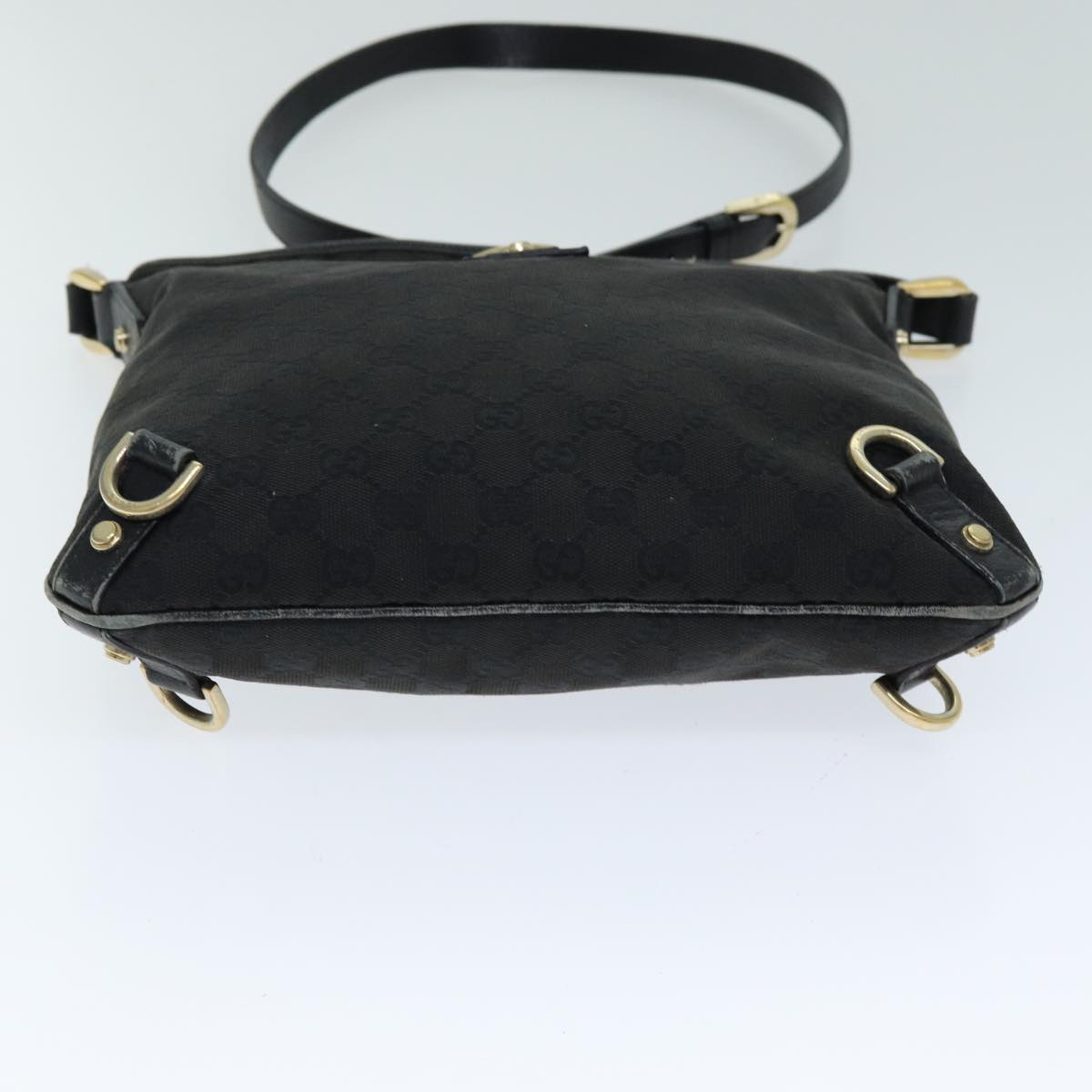 GUCCI GG Canvas Shoulder Bag Black 131326 79173