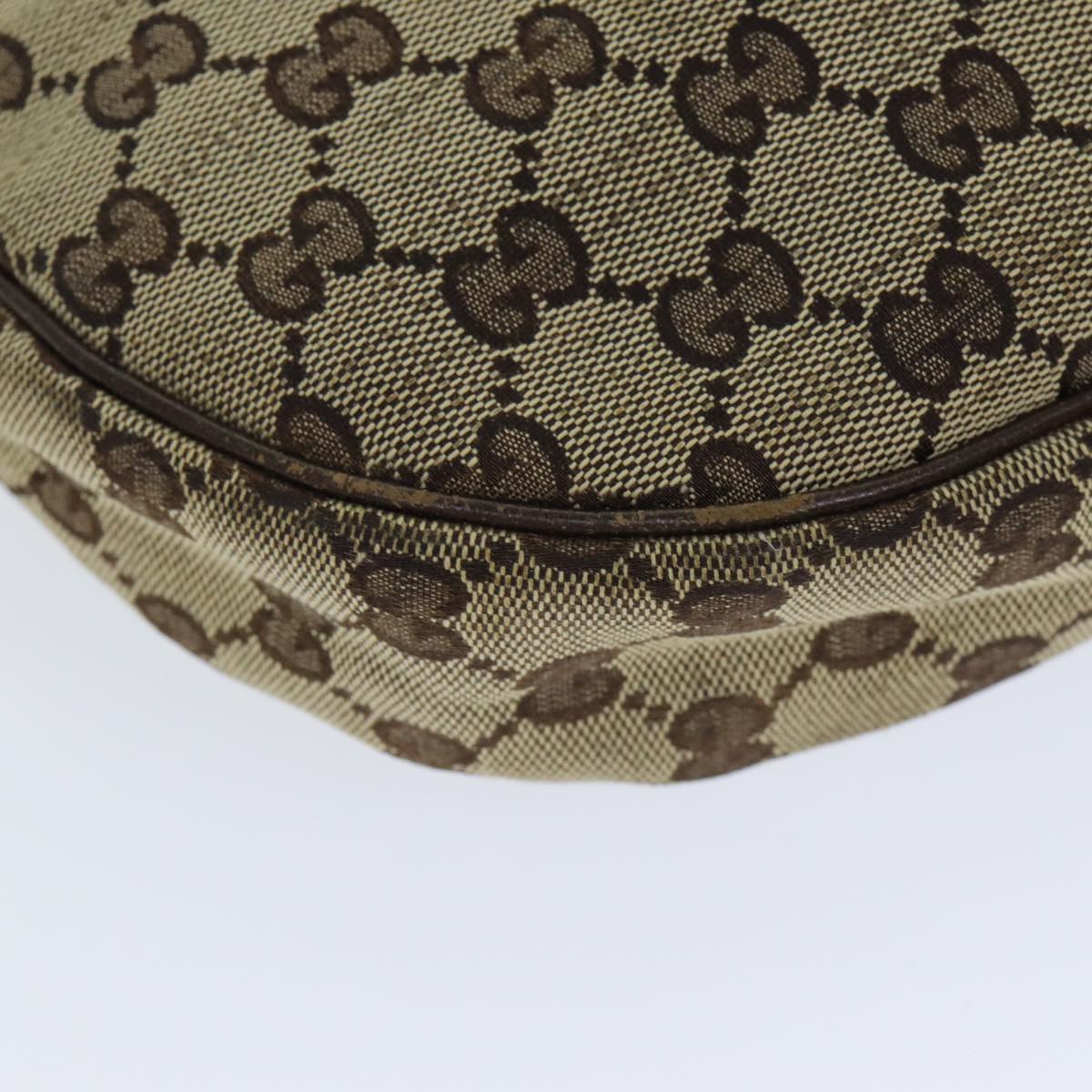 GUCCI GG Canvas Shoulder Bag Beige Brown 122790 79174