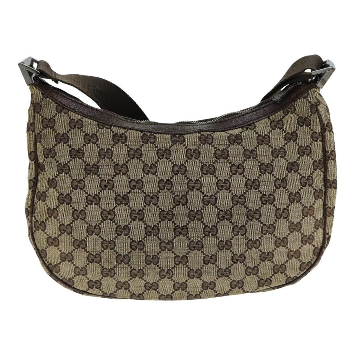 GUCCI GG Canvas Shoulder Bag Beige Brown 122790 79174