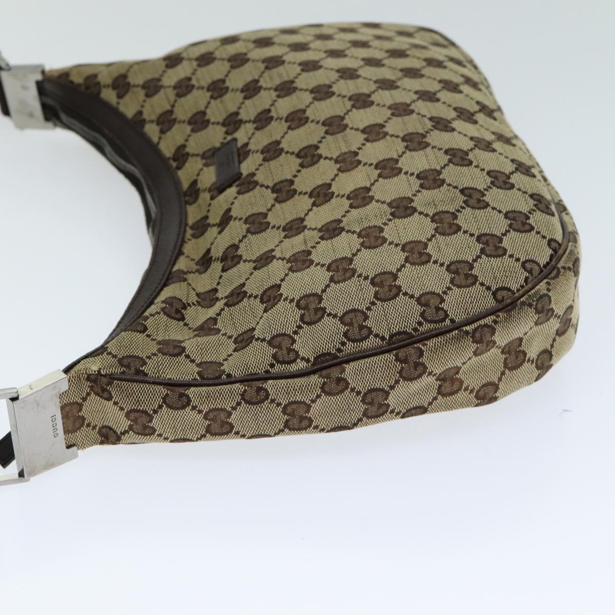 GUCCI GG Canvas Shoulder Bag Beige Brown 122790 79174