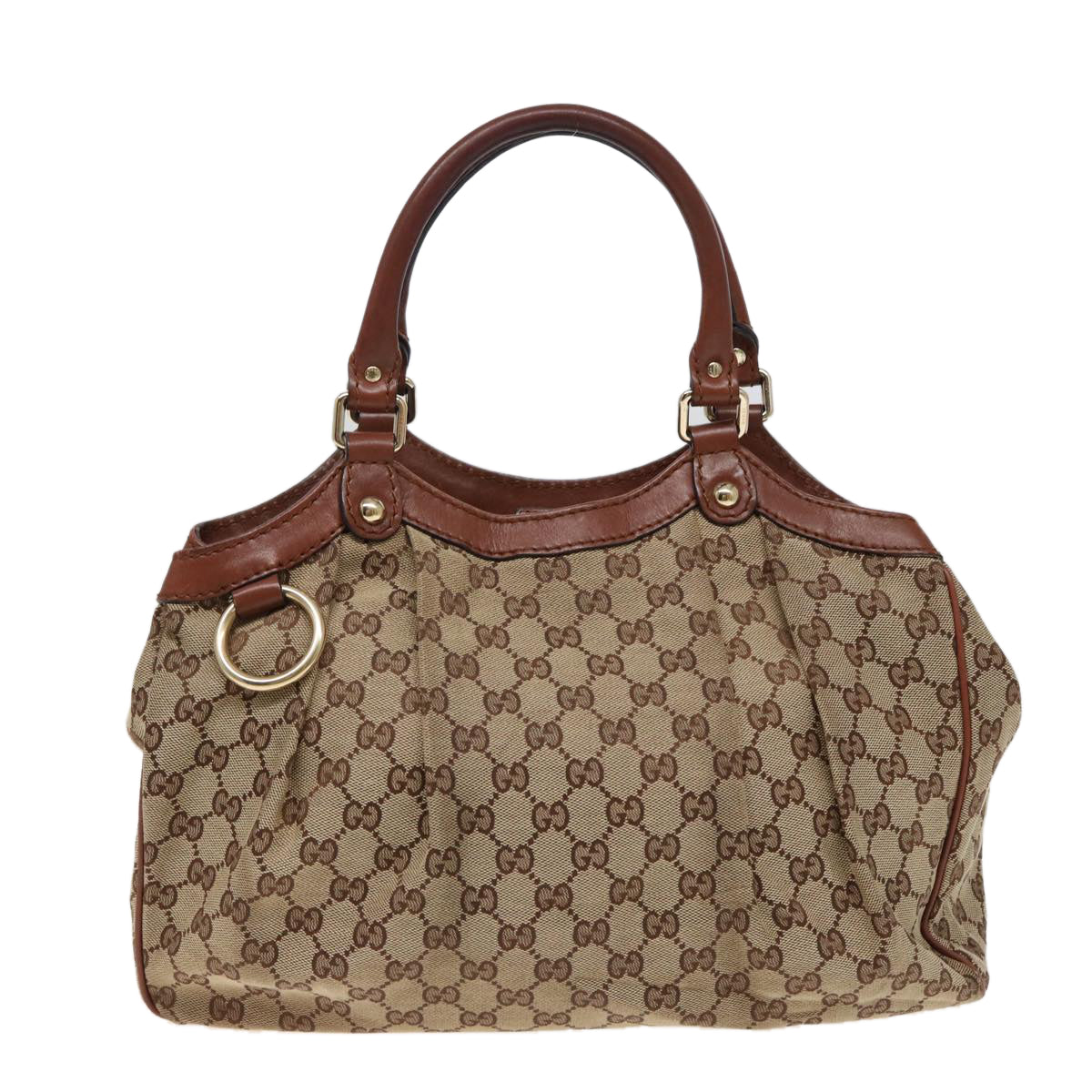 GUCCI GG Canvas Hand Bag Beige 211944 79175