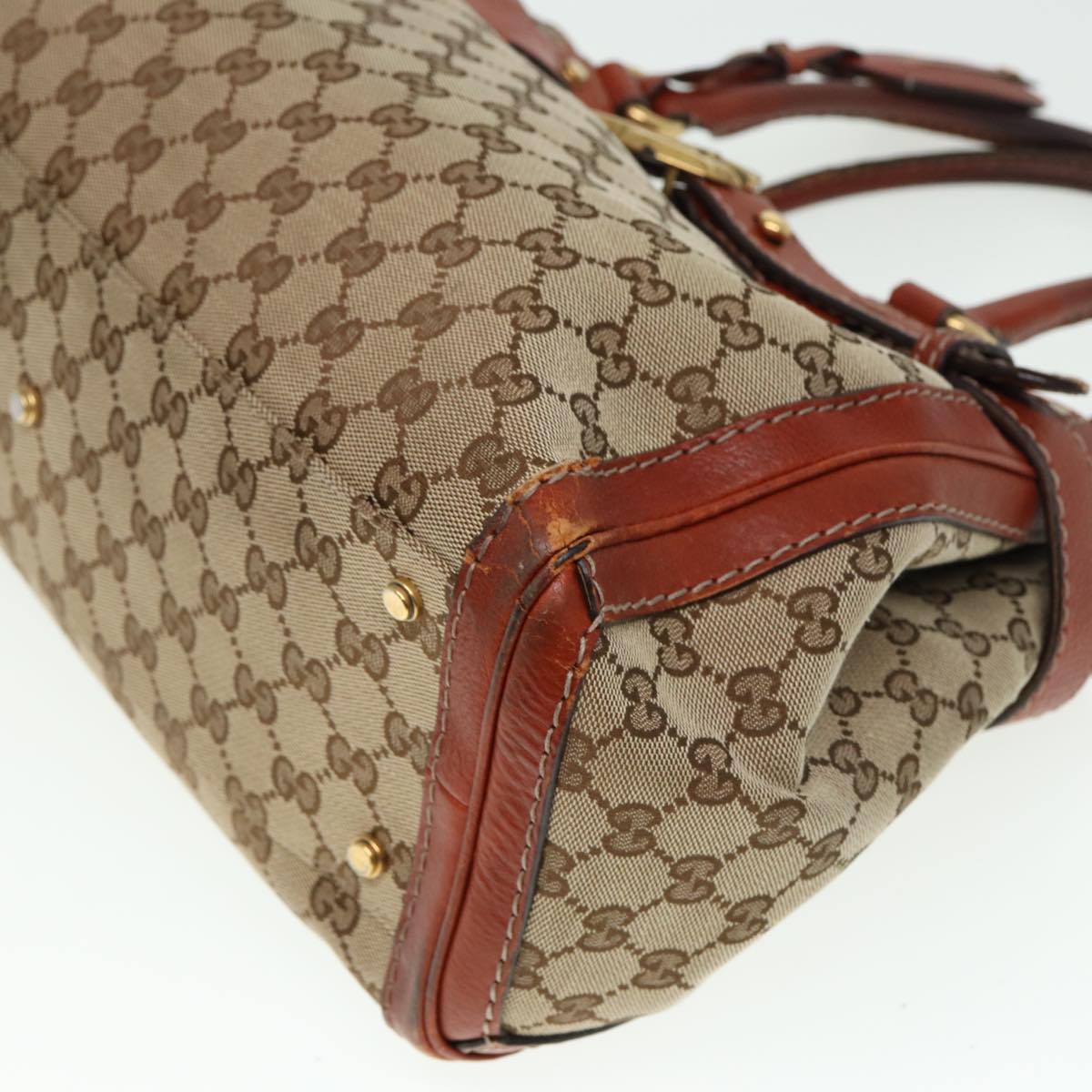 GUCCI GG Canvas Hand Bag Beige 247183 79179