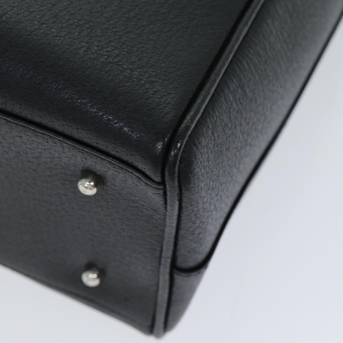 GUCCI Hand Bag Leather Black 79182