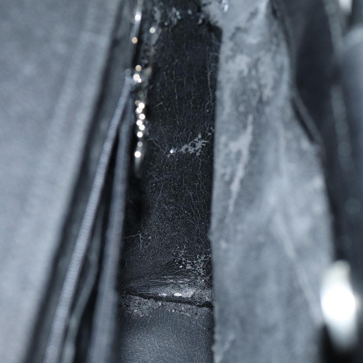 GUCCI Hand Bag Leather Black 79182