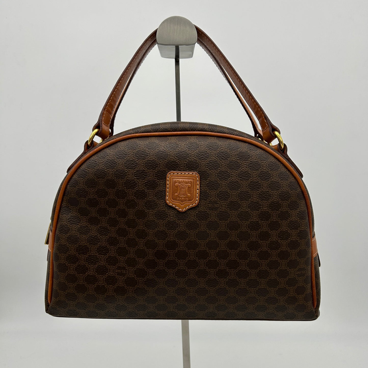 Celine Macadam Canvas Hand Bag PVC Leather - Brown B1130JNJFG