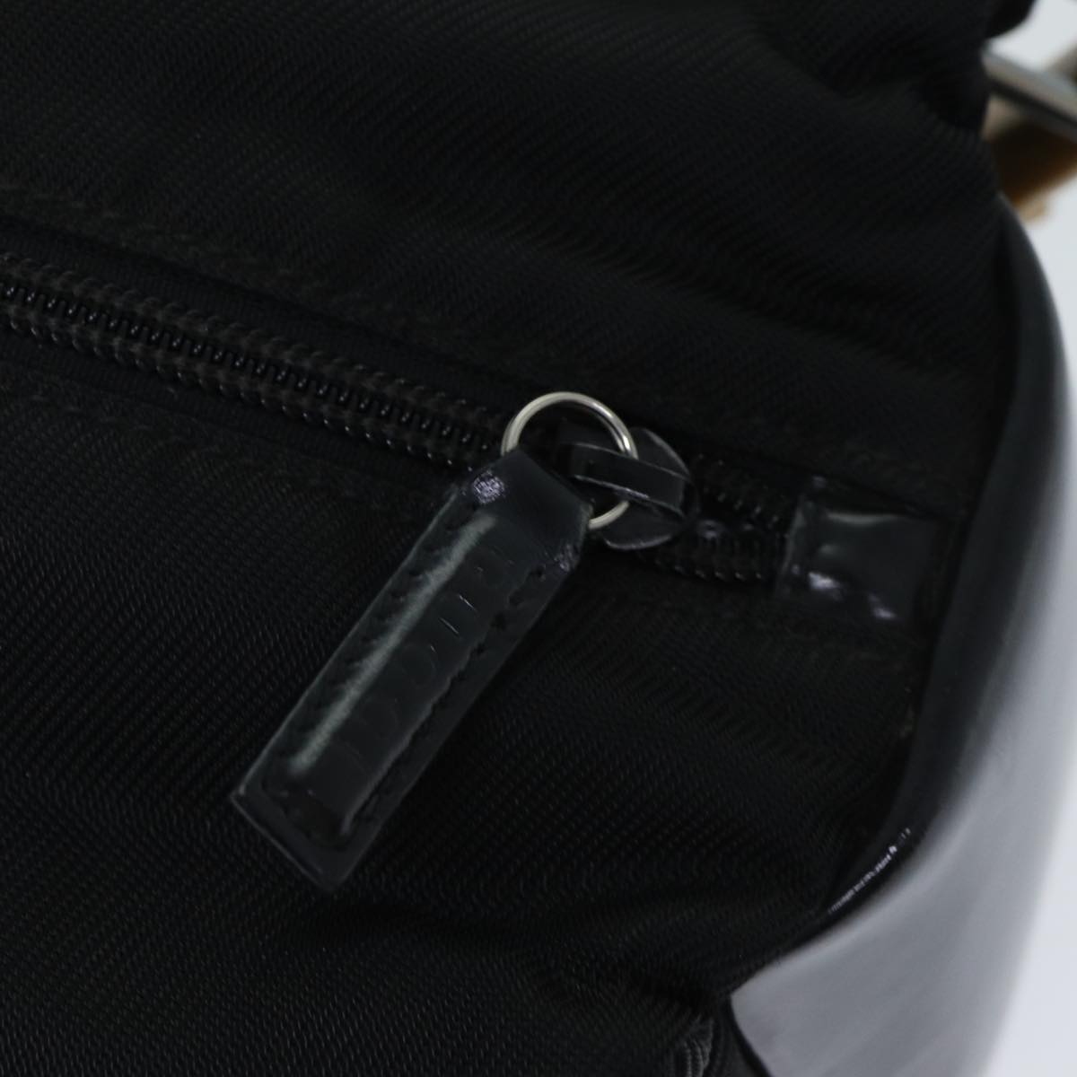 GUCCI Bamboo Hand Bag Nylon Black 000 1014 0575 5 79211