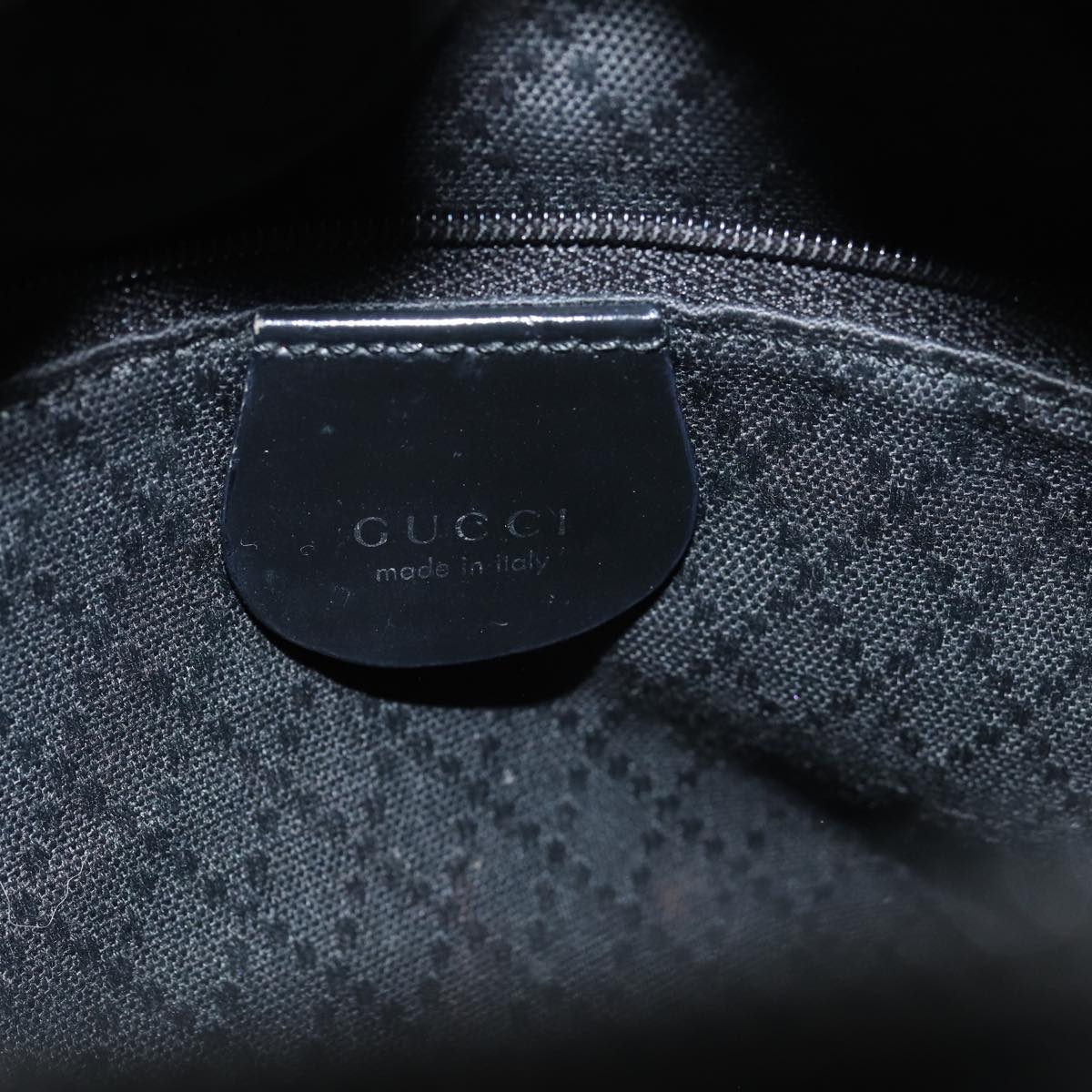 GUCCI Bamboo Hand Bag Nylon Black 000 1014 0575 5 79211