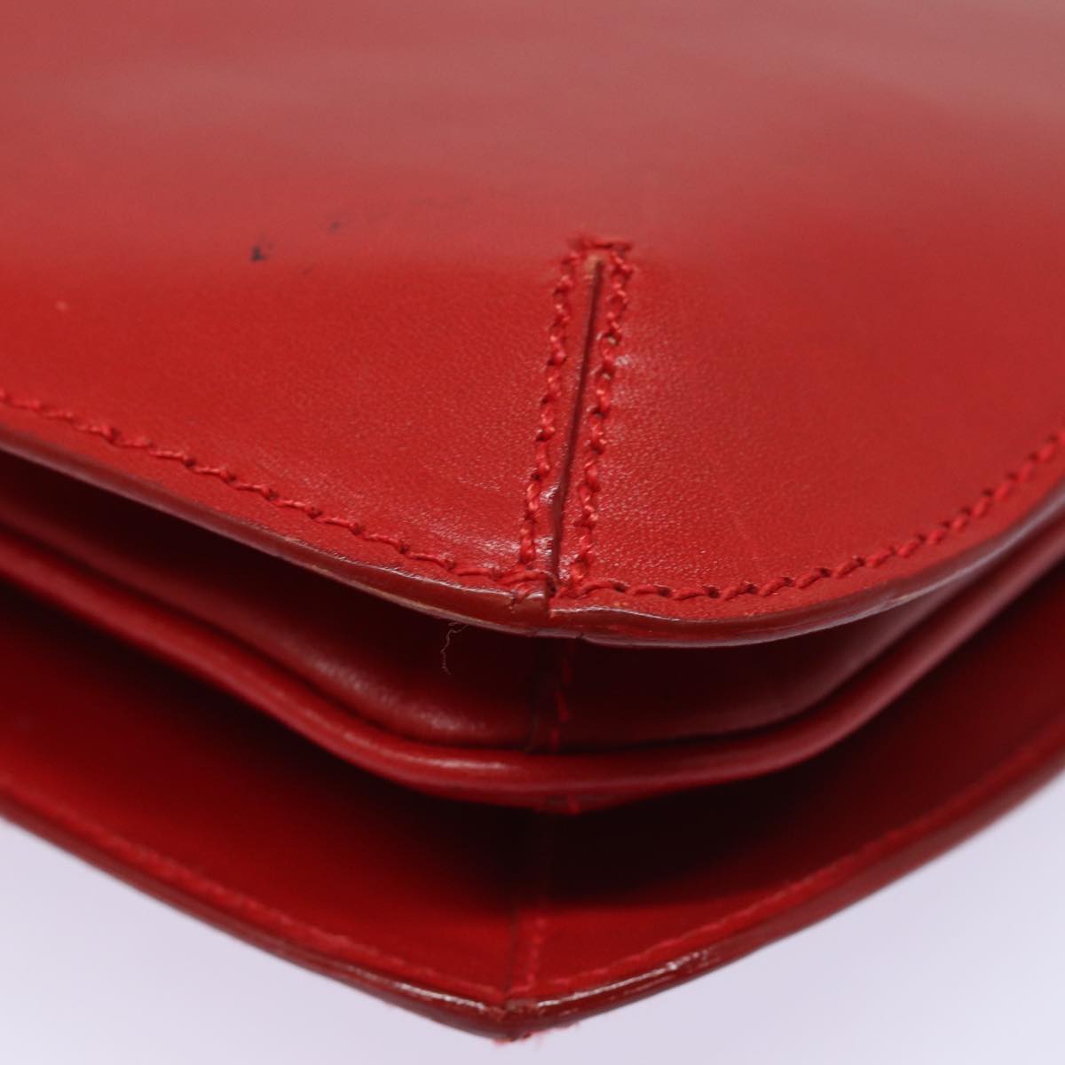 FENDI Hand Bag Leather Red 79213