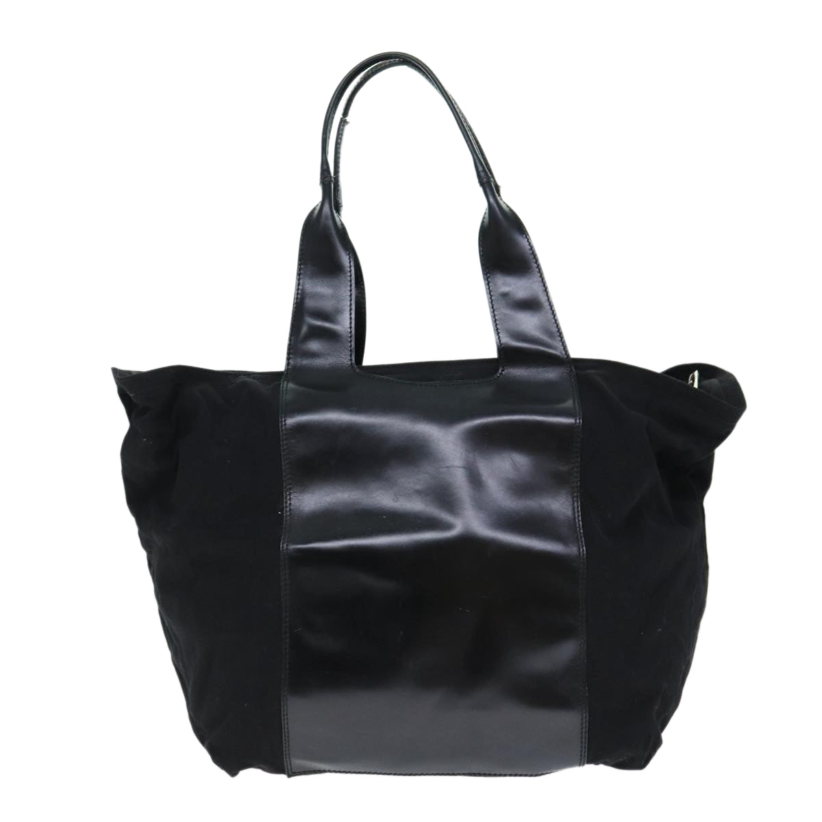 GUCCI Tote Bag Leather Canvas Black 019 2058 79287