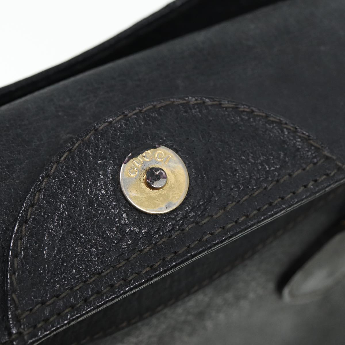 GUCCI Bamboo Hand Bag Leather Black 002 123 0260 79292