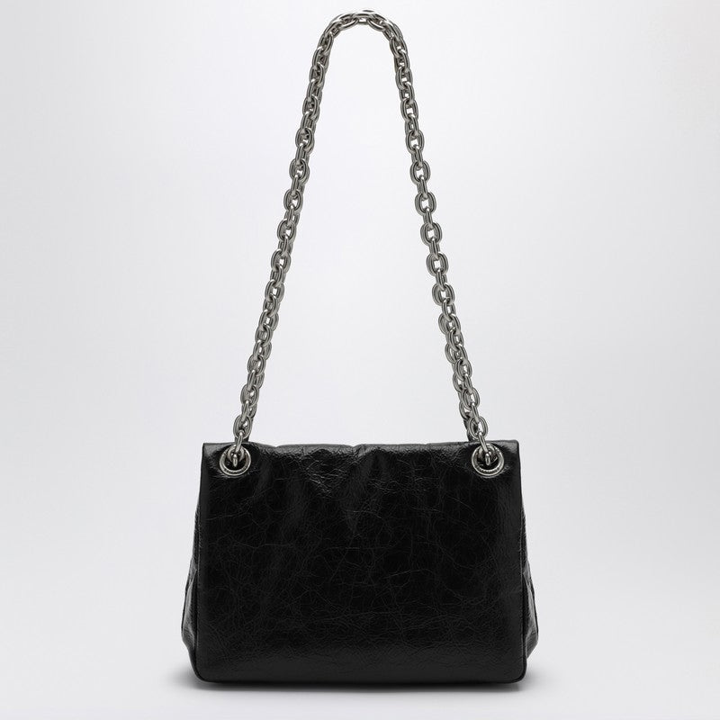 Balenciaga Black Leather Mini Monaco Bag Women