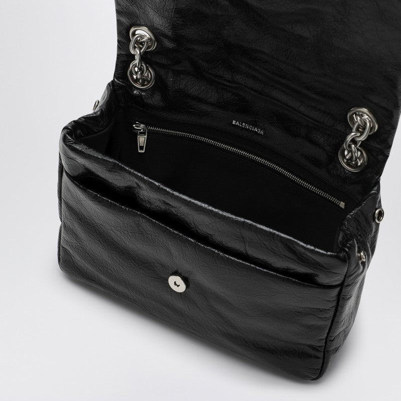 Balenciaga Black Leather Mini Monaco Bag Women