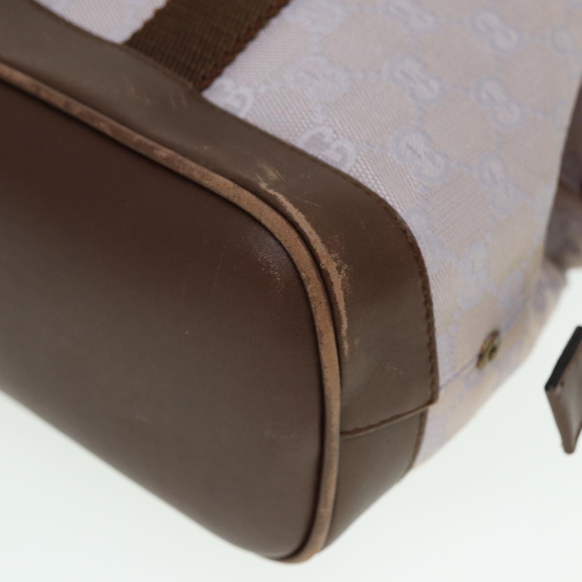 GUCCI GG Canvas Hand Bag Purple 92734 79309