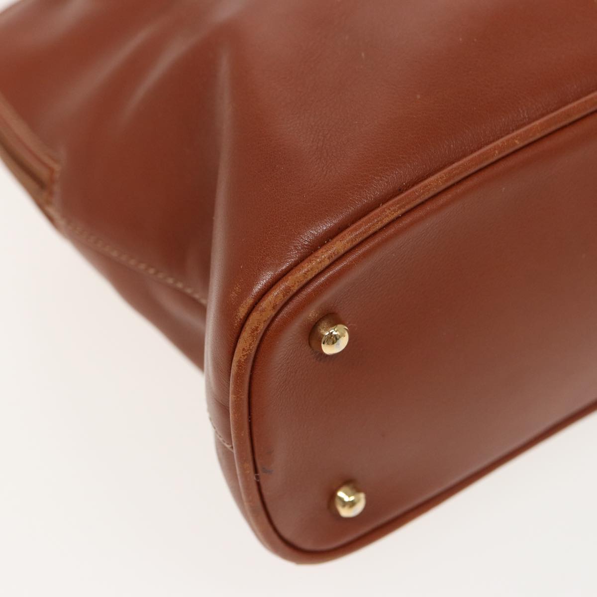 GUCCI Bamboo Hand Bag Leather 2way Brown 79328