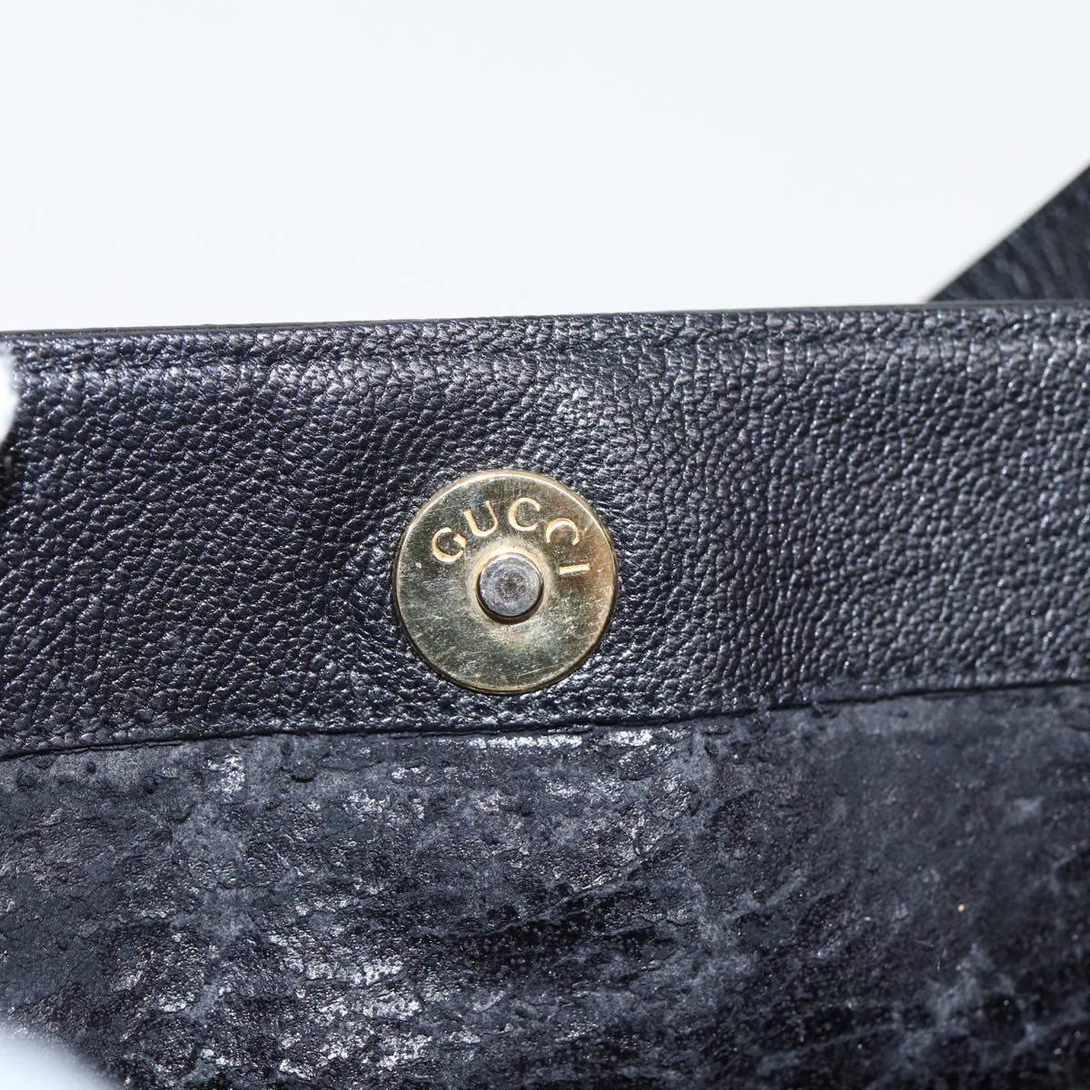 GUCCI Shoulder Bag Leather Black 001 3444 1801 79329