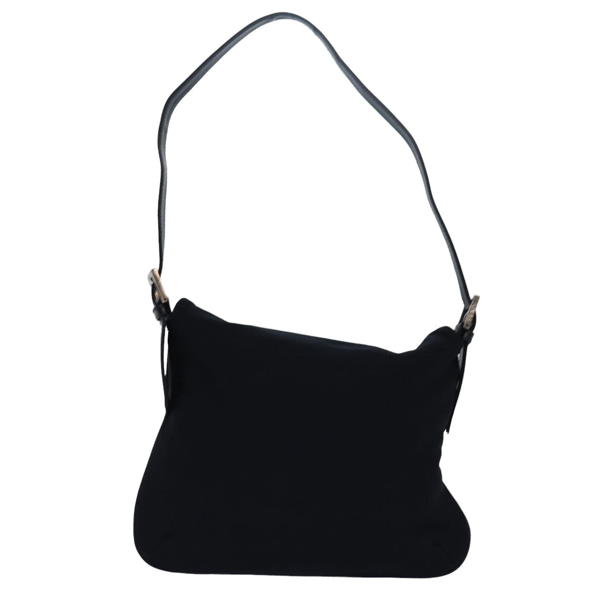 FENDI Mamma Baguette Shoulder Bag Nylon Black 79364