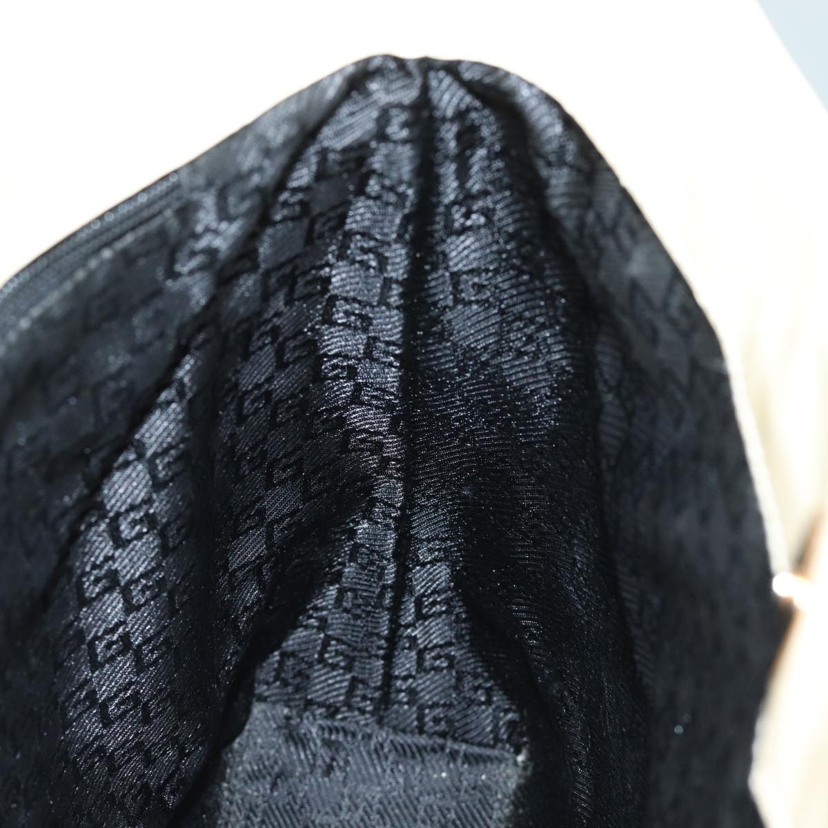 GUCCI Shoulder Bag Canvas Black White 001 4231 79373