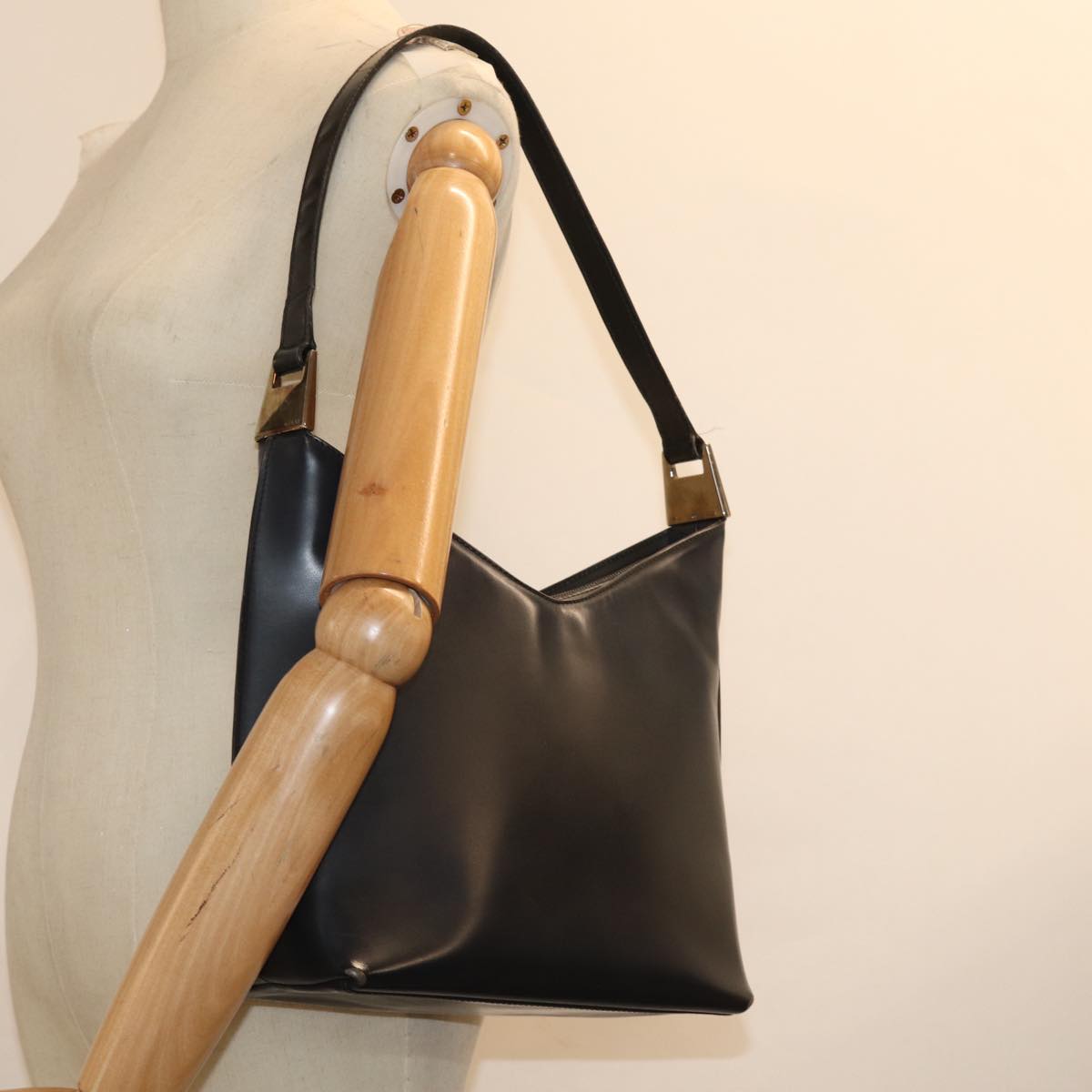 GUCCI Shoulder Bag Leather Black 001 3014 79376