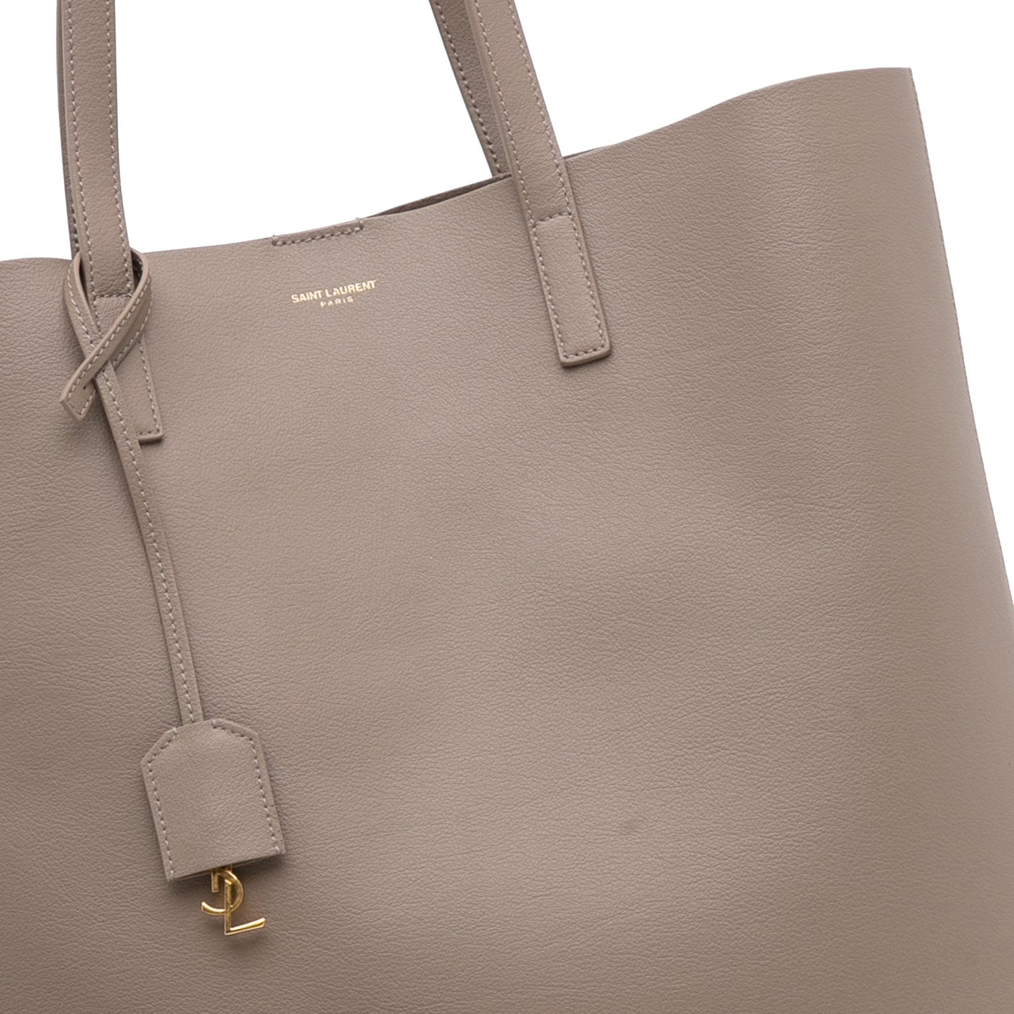 Brown Saint Laurent North/South Shopping Tote
