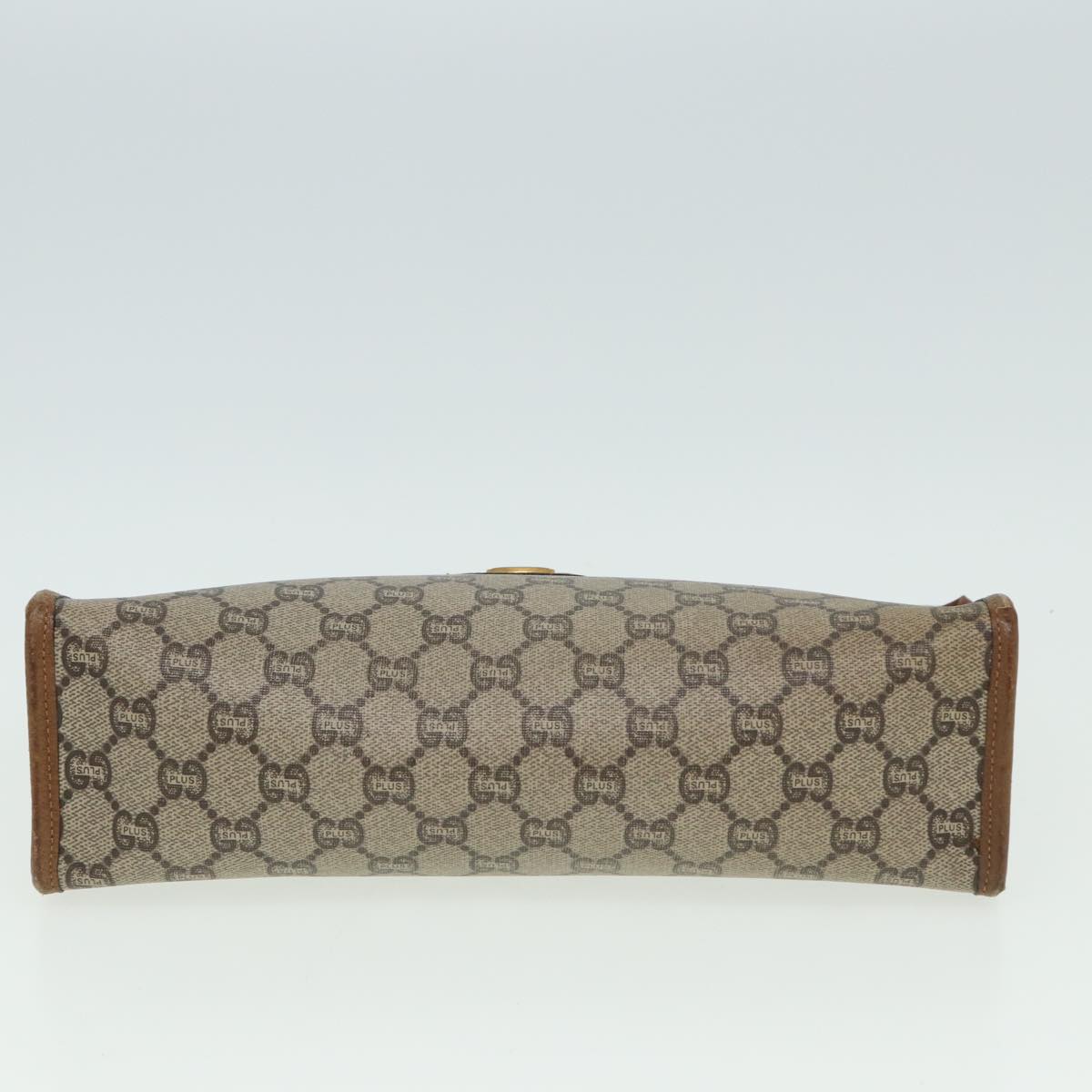 GUCCI GG Plus Supreme Clutch Bag PVC Beige 79412