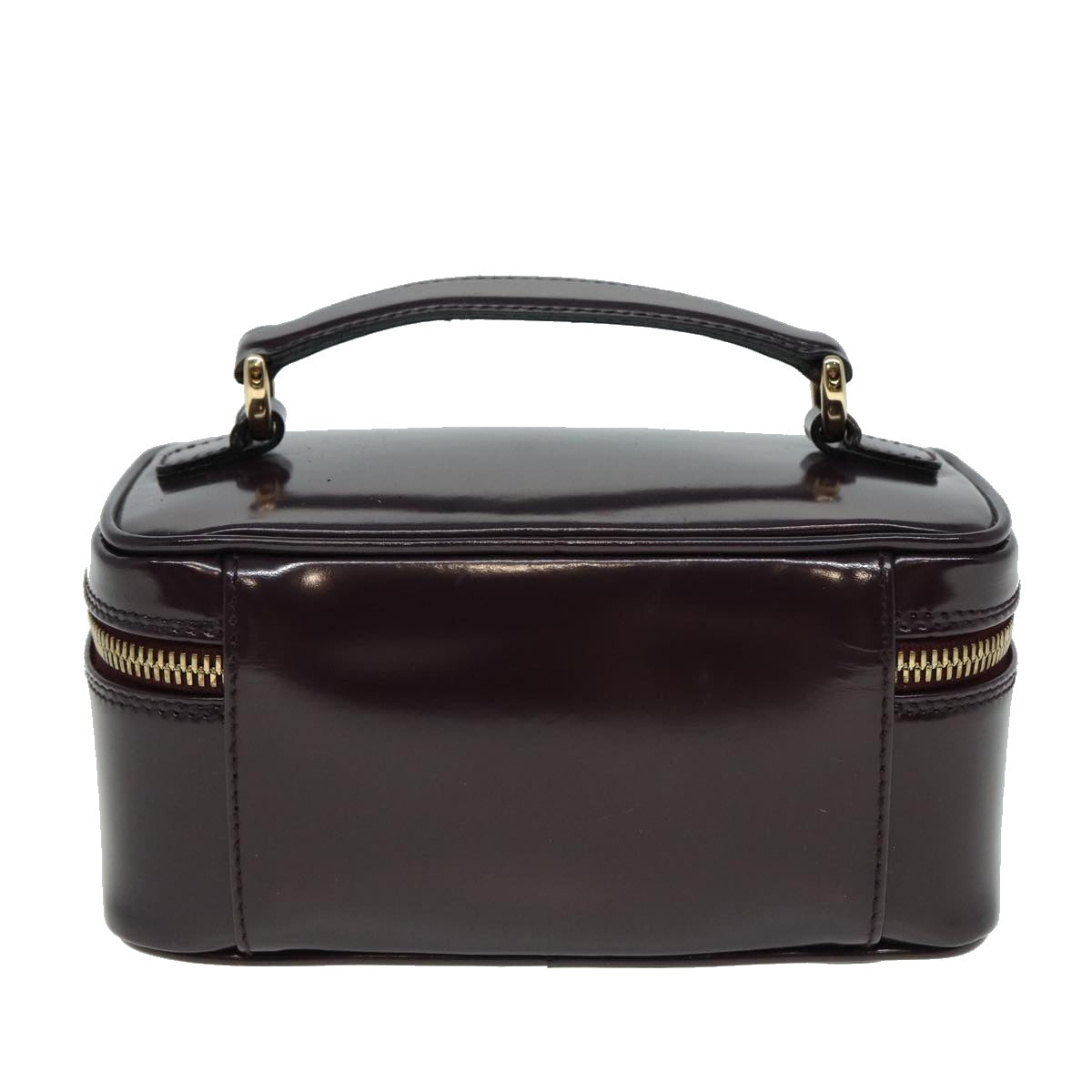 GUCCI Bamboo Vanity Hand Bag Enamel Purple 032 1956 0151 79417
