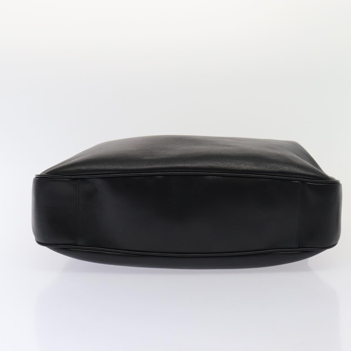 GUCCI Bamboo Hand Bag Leather 2way Black 001 1998 1577 79444