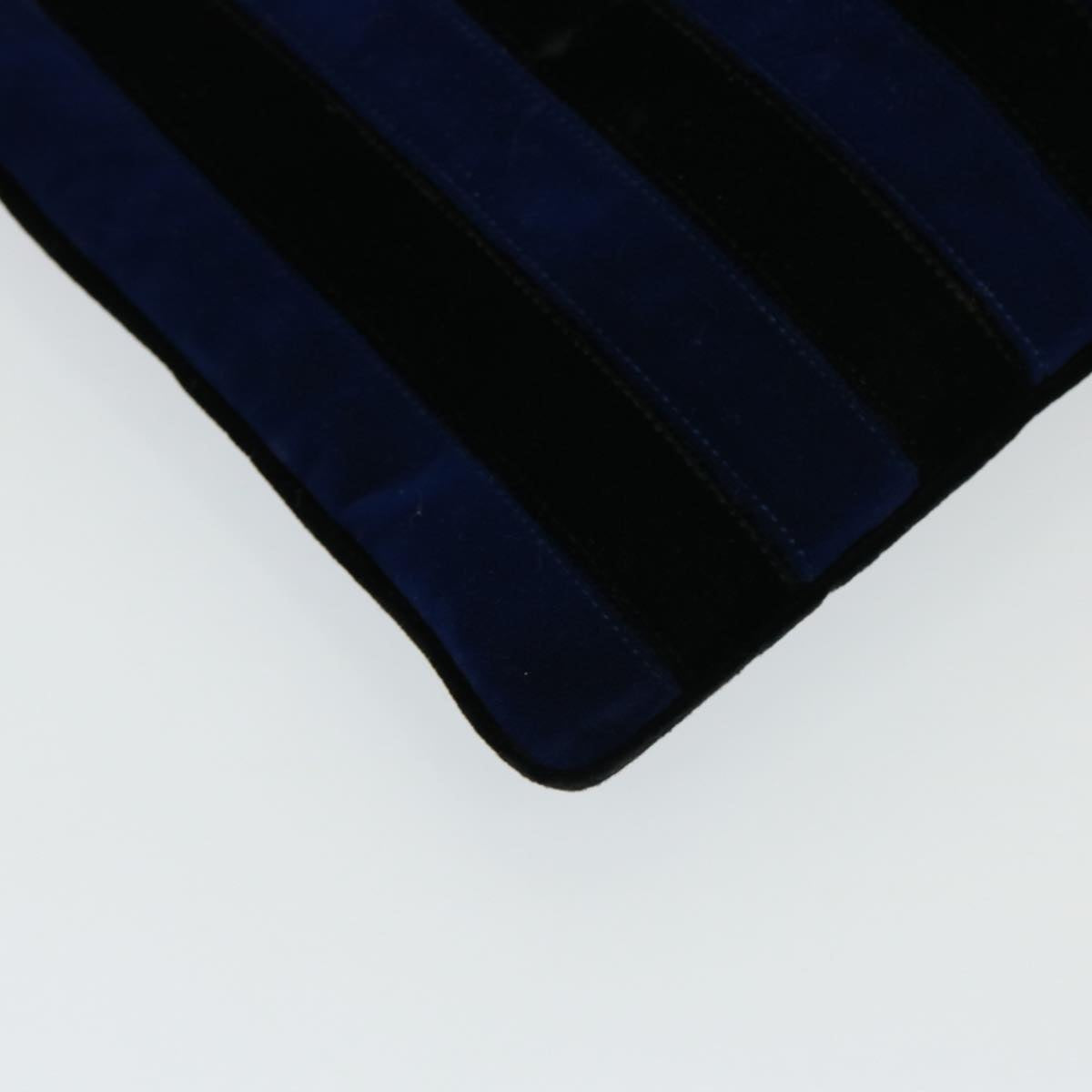 FENDI Shoulder Bag Velor Blue Black 79448