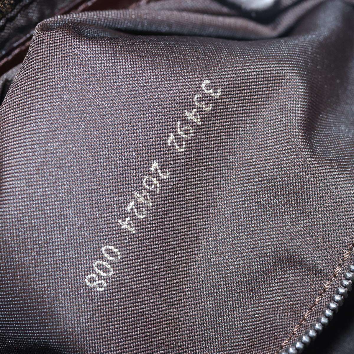 FENDI Zucca Canvas Mamma Baguette Shoulder Bag Brown Black 79451A