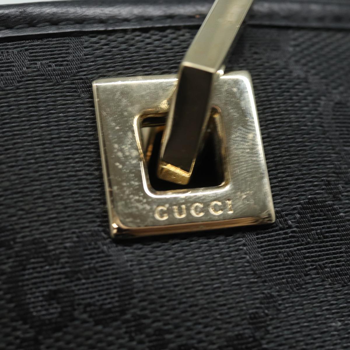GUCCI GG Canvas Tote Bag Black 002 1099 79477