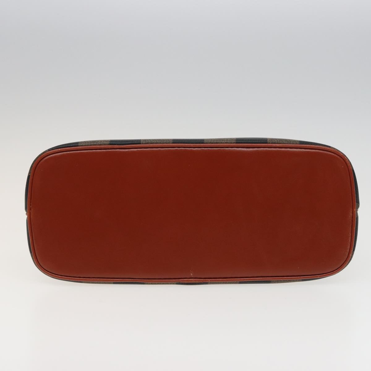 FENDI Pecan Canvas Hand Bag Brown Black 79555