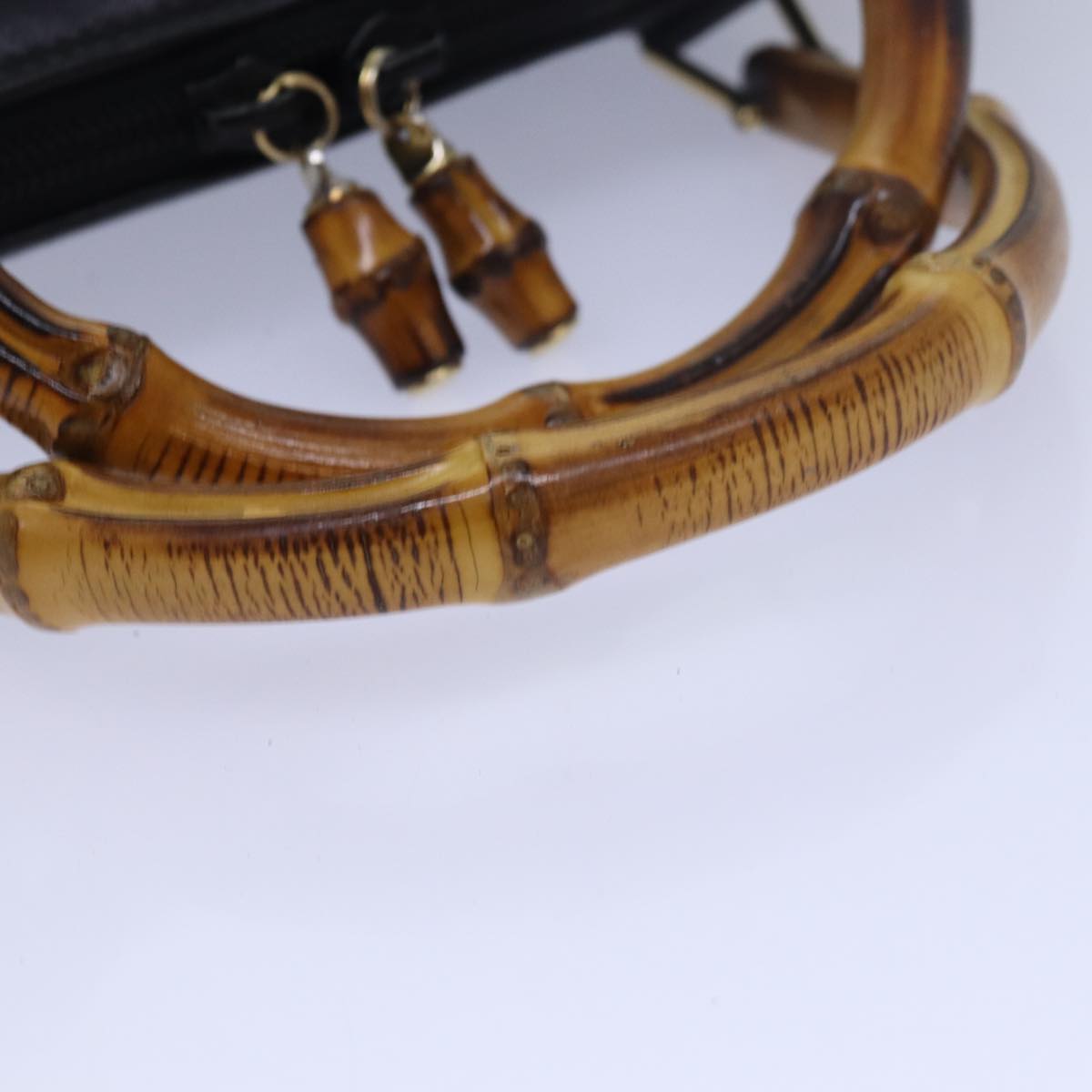 GUCCI Bamboo Hand Bag Leather Black 000 2865 0290 79569