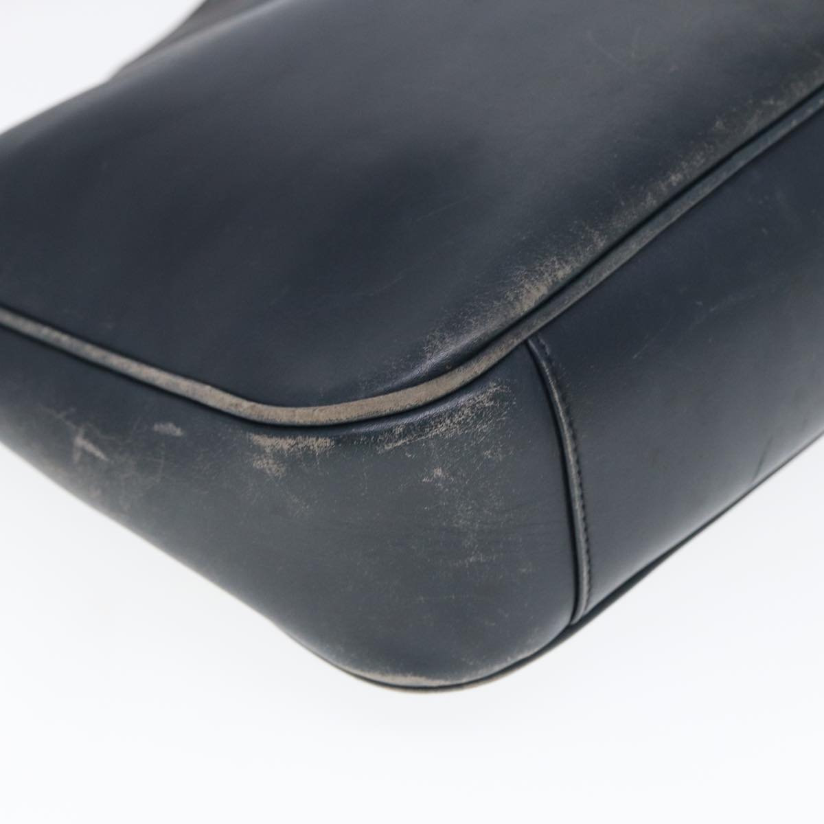 GUCCI Bamboo Hand Bag Leather Outlet 2way Navy 001 8638 79571